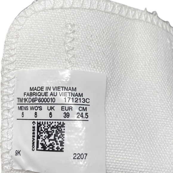 Converse Ctas Low Top Wedding White Canvas Women's Sneakers Custom 171213C-WT - Picture 9 of 11